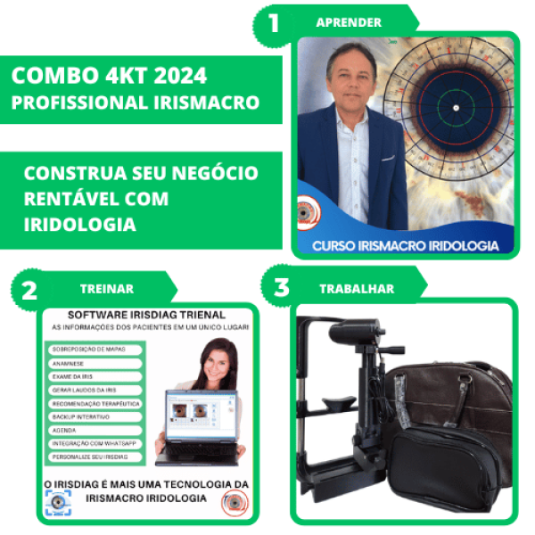 Combo 4kT24: Profissional Irismacro Iridologia: Capacitação Profissional e Tecnologia de Ponta.