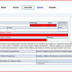 IRISDIAG: INCLUIR, EDITAR E EXCLUIR O CADASTRO E O ATENDIMENTO